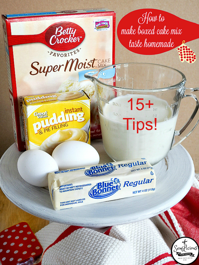 Make a boxed cake mix taste homemade with these baking tips.
