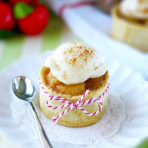 Apple Pie Cups with Ice Cream