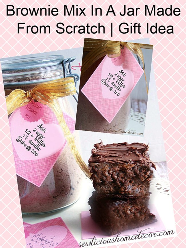 Brownie Mix In A Jar Made From Scratch Gift Idea