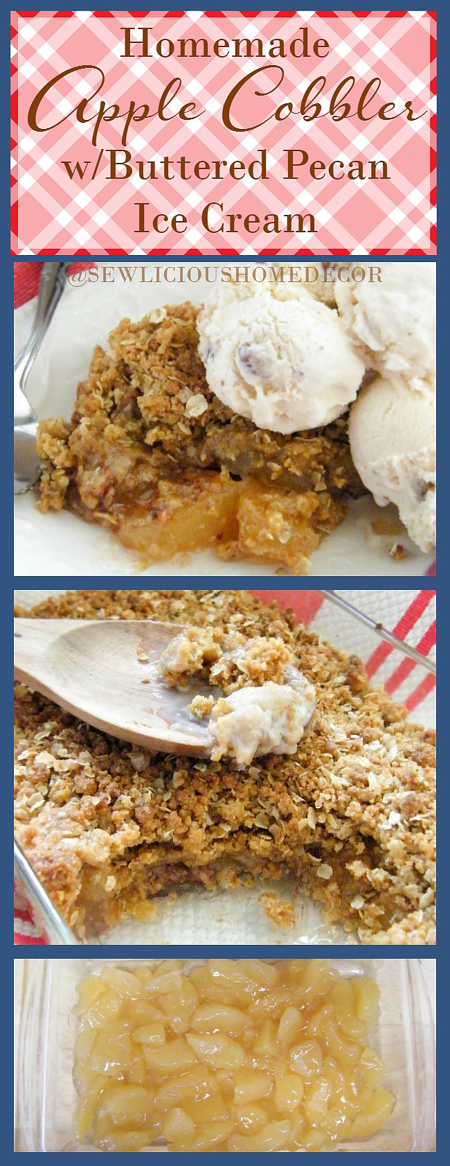 Apple Cobbler with Buttered Pecan Ice Cream