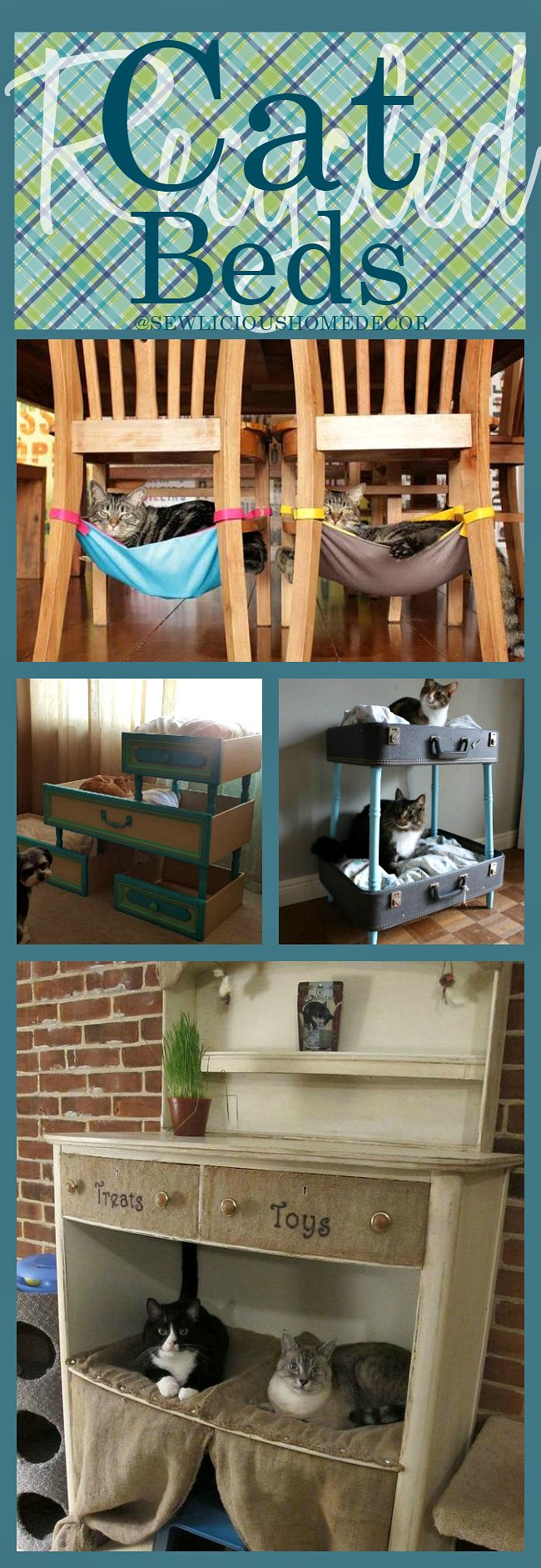 Recycled Cat Beds at sewlicioushomedecor.com